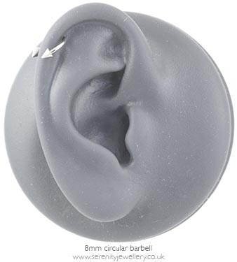 Surgical steel spiked circular barbell - 1mm gauge