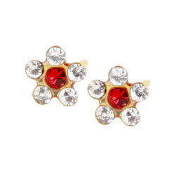 Studex Tiny Tips gold plated steel daisy earrings