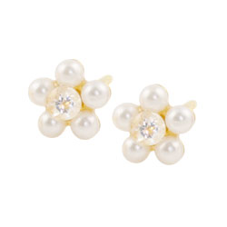 Studex Sensitive gold plated steel daisy earrings