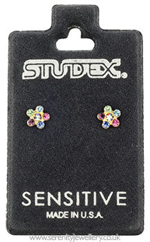 Studex Sensitive gold plated steel daisy earrings