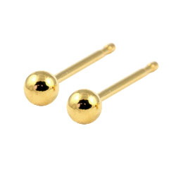 Caflon gold plated steel ball earrings