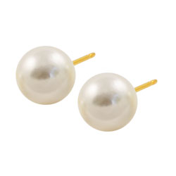 Studex Sensitive gold plated steel pearl earrings