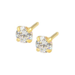Studex Tiny Tips gold plated steel tiffany CZ earrings