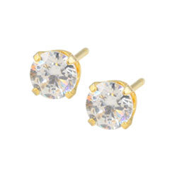 Studex Sensitive gold plated steel Cubic Zirconia earrings