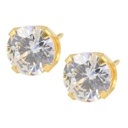 Studex Sensitive gold plated steel Cubic Zirconia earrings