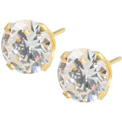 Caflon gold plated steel Cubic Zirconia earrings