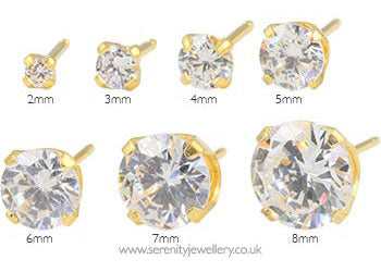 Studex Sensitive gold plated steel Cubic Zirconia earrings