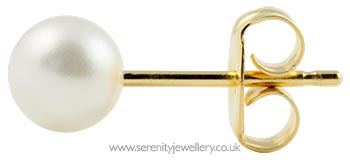 Studex Sensitive gold plated steel pearl earrings