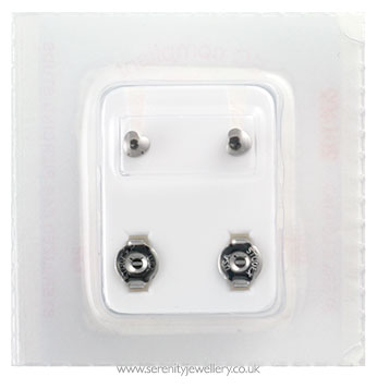 Studex Plus surgical steel heart piercing earrings