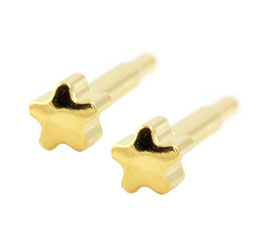 Studex Plus surgical steel star piercing earrings