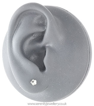 Studex Plus surgical steel flower piercing earrings