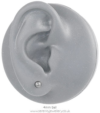 Studex Plus titanium ball piercing earrings