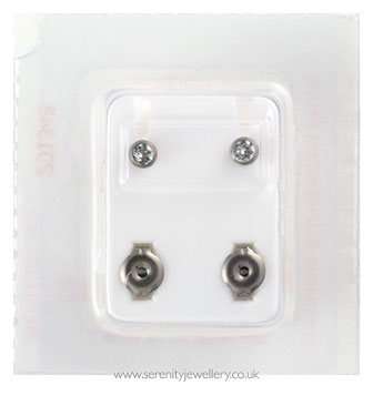 Studex Plus titanium birthstone piercing earrings