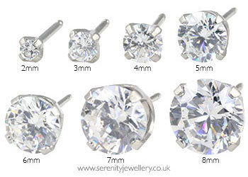 Studex Sensitive surgical steel Cubic Zirconia earrings