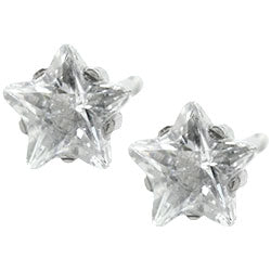 Caflon surgical steel CZ star earrings