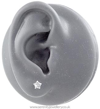 Studex Sensitive surgical steel CZ star earrings