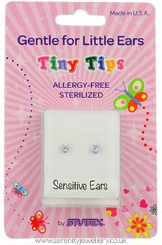 Studex Tiny Tips surgical steel Cubic Zirconia earrings