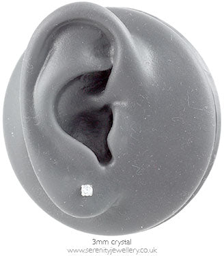 Studex Tiny Tips surgical steel Cubic Zirconia earrings
