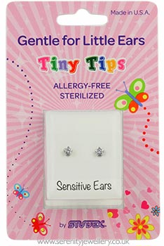 Studex Tiny Tips surgical steel starlite earrings