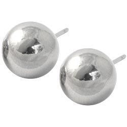 Surgical steel ball stud earrings