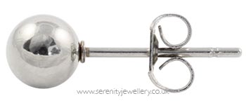 Surgical steel ball stud earrings