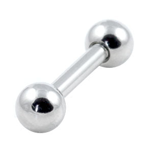 Surgical steel barbell