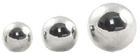 Surgical steel clip-in ball