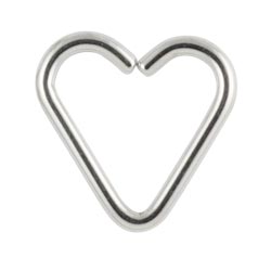 Surgical steel heart ring