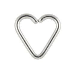 Surgical steel heart ring