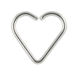Surgical steel heart ring