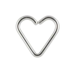 Surgical steel heart ring