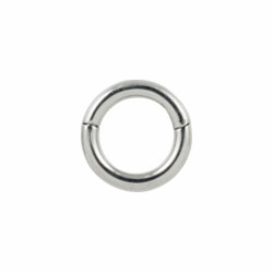 Surgical steel hinged segment ring