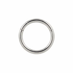 Surgical steel hinged segment ring