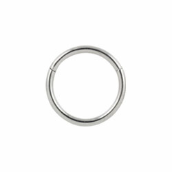 Surgical steel hinged segment ring