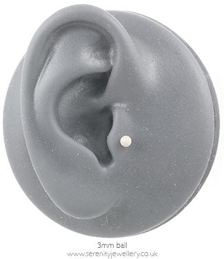 Surgical steel sandblasted screw-on ball