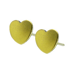 Ti2 titanium heart stud earrings