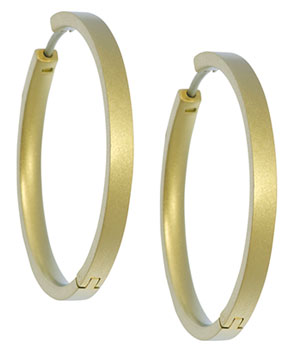 Hypoallergenic Ti2 titanium hinged hoop earrings – Serenity