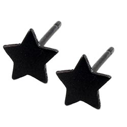 Ti2 titanium star stud earrings