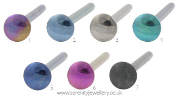 Hypoallergenic tiny niobium disk stud earrings Serenity Jewellery UK