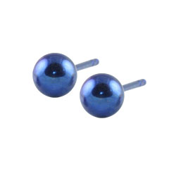Titanium ball stud earrings