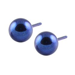 Titanium ball stud earrings