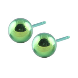 Titanium ball stud earrings