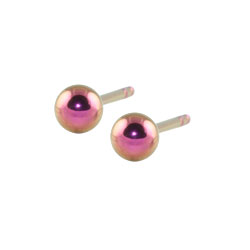 Titanium ball stud earrings