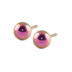 Titanium ball stud earrings