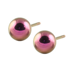 Titanium ball stud earrings