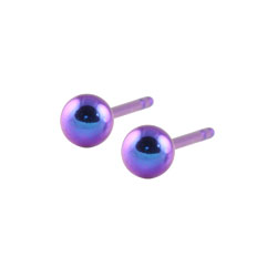 Titanium ball stud earrings
