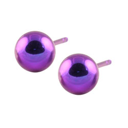 Titanium ball stud earrings