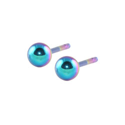 Titanium ball stud earrings