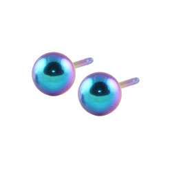 Titanium ball stud earrings