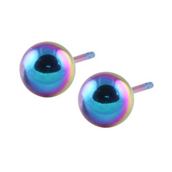 Titanium ball stud earrings